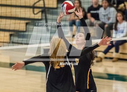 Thumbnail 1 in CCS Div2 Girls Volleyball Championship(Mountain View vs. Presentation) photogallery.