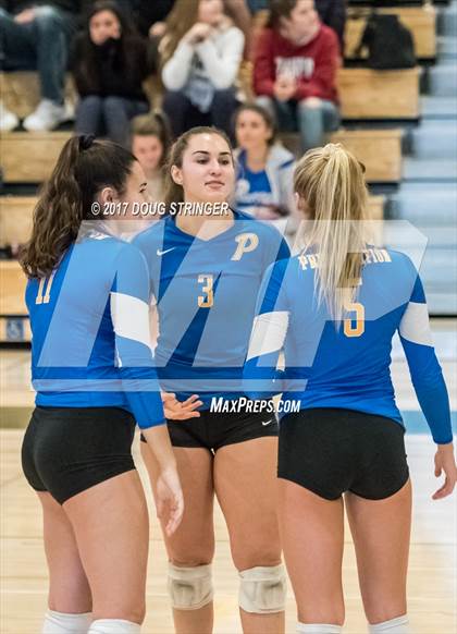 Thumbnail 3 in CCS Div2 Girls Volleyball Championship(Mountain View vs. Presentation) photogallery.