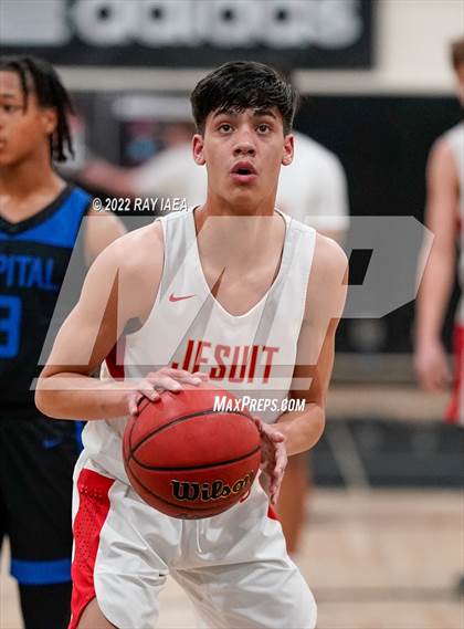 Thumbnail 1 in Capital Christian vs. Jesuit (Simply Basketball Showcase) photogallery.