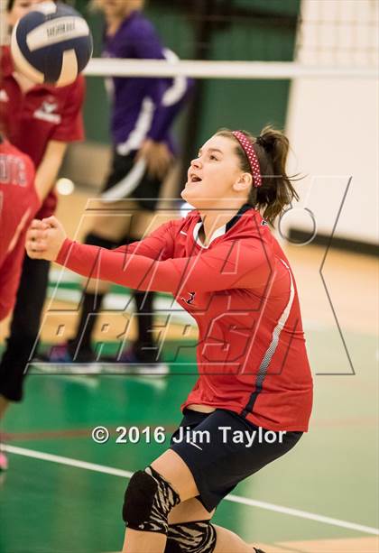Thumbnail 2 in Community Christian vs Victory Baptist Academy (TCA Volleyball Tournament)  photogallery.