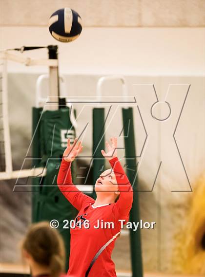 Thumbnail 3 in Community Christian vs Victory Baptist Academy (TCA Volleyball Tournament)  photogallery.