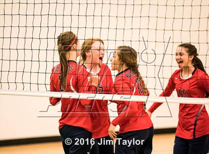Thumbnail 3 in Community Christian vs Victory Baptist Academy (TCA Volleyball Tournament)  photogallery.