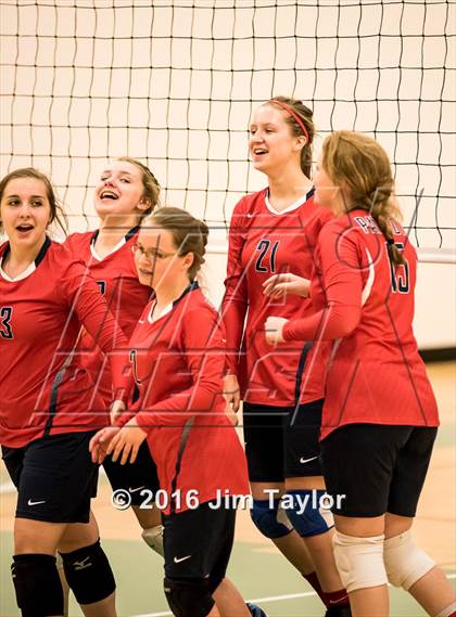 Thumbnail 2 in Community Christian vs Victory Baptist Academy (TCA Volleyball Tournament)  photogallery.