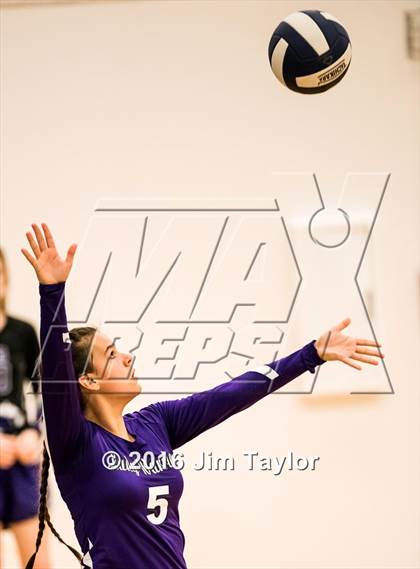 Thumbnail 1 in Community Christian vs Victory Baptist Academy (TCA Volleyball Tournament)  photogallery.