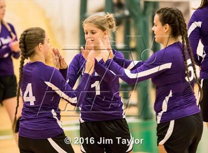 Thumbnail 1 in Community Christian vs Victory Baptist Academy (TCA Volleyball Tournament)  photogallery.