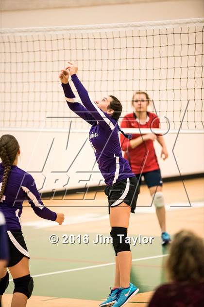 Thumbnail 3 in Community Christian vs Victory Baptist Academy (TCA Volleyball Tournament)  photogallery.