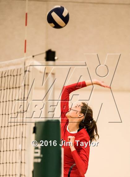 Thumbnail 1 in Community Christian vs Victory Baptist Academy (TCA Volleyball Tournament)  photogallery.