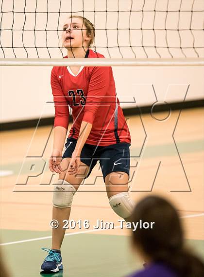 Thumbnail 2 in Community Christian vs Victory Baptist Academy (TCA Volleyball Tournament)  photogallery.