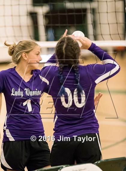 Thumbnail 2 in Community Christian vs Victory Baptist Academy (TCA Volleyball Tournament)  photogallery.