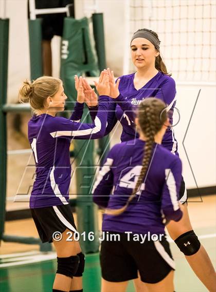 Thumbnail 2 in Community Christian vs Victory Baptist Academy (TCA Volleyball Tournament)  photogallery.