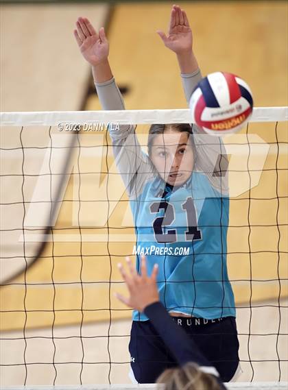 Thumbnail 2 in Mount Airy Christian Academy vs Notre Dame Prep (Tiger Paws Invitational) photogallery.