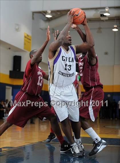 Thumbnail 3 in Christian Faith Center Academy vs. West Oaks (MLK Basketball Classic) photogallery.