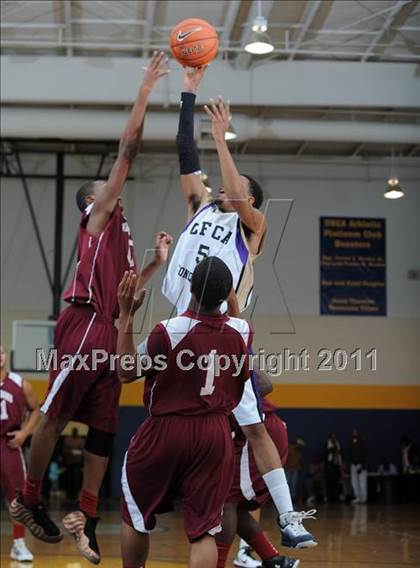 Thumbnail 1 in Christian Faith Center Academy vs. West Oaks (MLK Basketball Classic) photogallery.