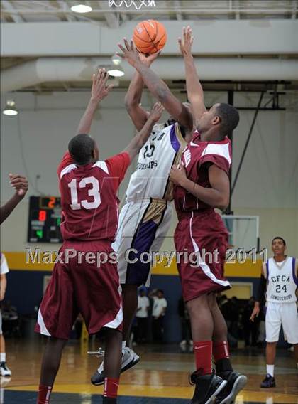 Thumbnail 1 in Christian Faith Center Academy vs. West Oaks (MLK Basketball Classic) photogallery.