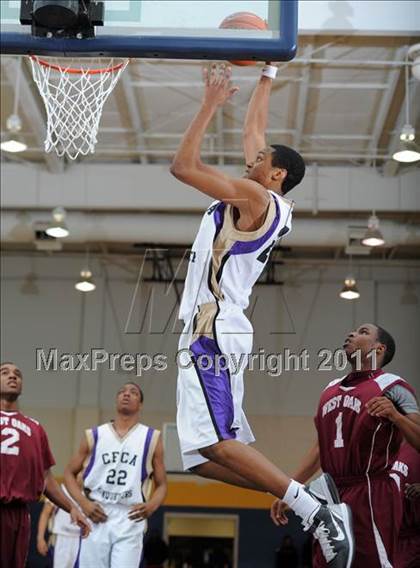 Thumbnail 1 in Christian Faith Center Academy vs. West Oaks (MLK Basketball Classic) photogallery.