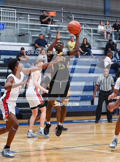 Thumbnail 2 in Atascocita vs East Central (South San Boys Basketball Tournament) photogallery.