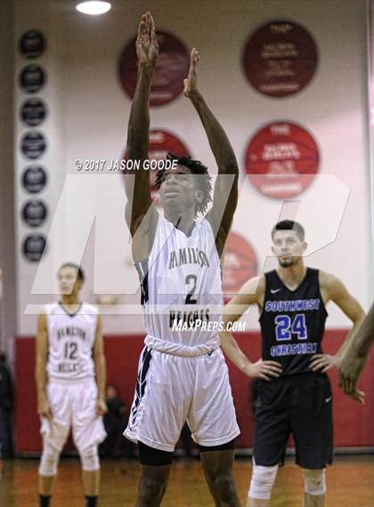 Thumbnail 1 in Southwest Christian Academy vs. Hamilton Heights Christian Academy (Hotbed Classic) photogallery.