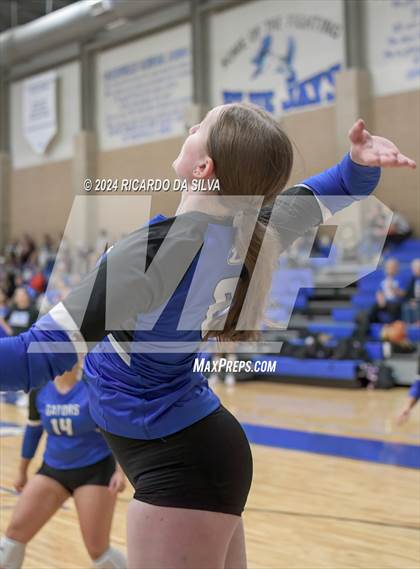 Thumbnail 3 in Dickinson vs Klein Oaks (Needville Tournament) photogallery.