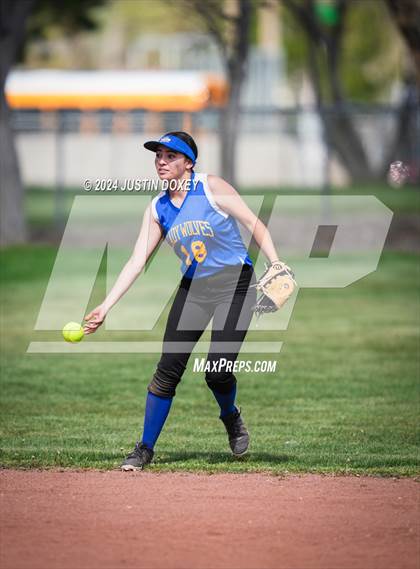 Thumbnail 1 in Carlin vs Coleville (NIAA Class 1A Northern Playoff Game 3) photogallery.