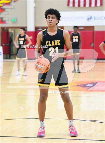 Thumbnail 3 in Paradise Honors vs. Clark (Hoophall West Tournament)  photogallery.