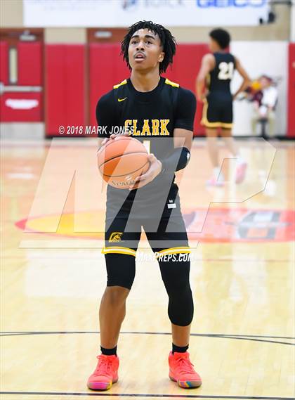 Thumbnail 1 in Paradise Honors vs. Clark (Hoophall West Tournament)  photogallery.