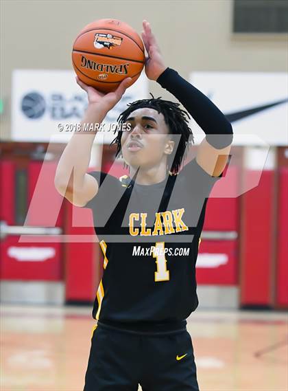 Thumbnail 1 in Paradise Honors vs. Clark (Hoophall West Tournament)  photogallery.