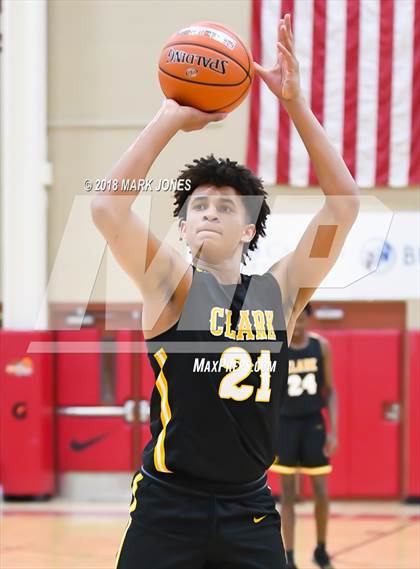 Thumbnail 1 in Paradise Honors vs. Clark (Hoophall West Tournament)  photogallery.