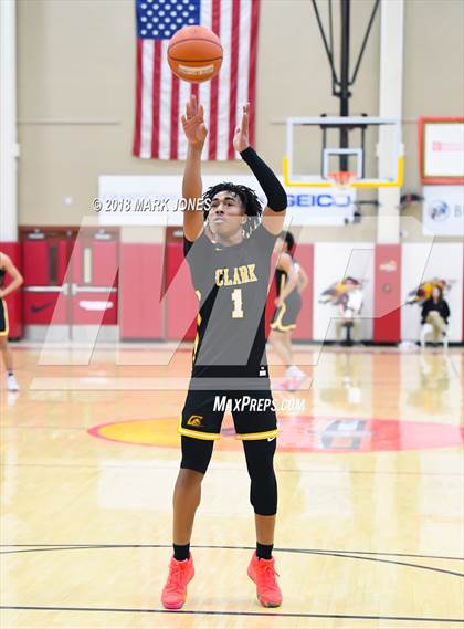 Thumbnail 2 in Paradise Honors vs. Clark (Hoophall West Tournament)  photogallery.