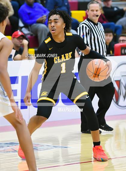 Thumbnail 2 in Paradise Honors vs. Clark (Hoophall West Tournament)  photogallery.