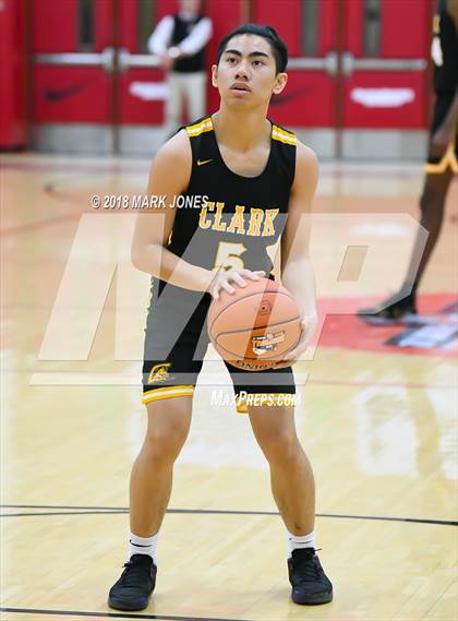 Thumbnail 2 in Paradise Honors vs. Clark (Hoophall West Tournament)  photogallery.