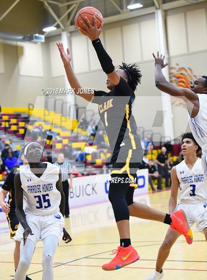 Thumbnail 3 in Paradise Honors vs. Clark (Hoophall West Tournament)  photogallery.