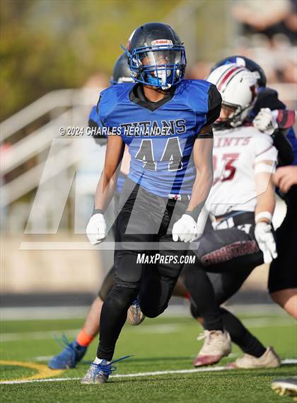 Thumbnail 1 in Lubbock Titans vs. Harvest Christian Academy (TAIAO Division II Final) photogallery.