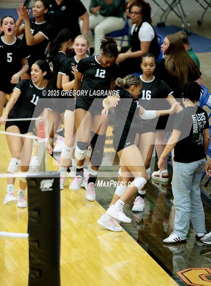 Thumbnail 1 in Lake Ridge vs Byron Nelson (UIL 6A Volleyball Bi-district playoff Div 1) photogallery.
