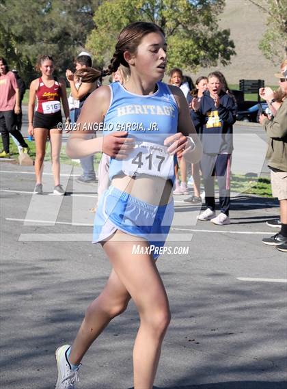 Thumbnail 3 in Bay Valley Athletic League Girls Cross Country Championship photogallery.