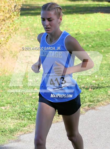 Thumbnail 1 in Bay Valley Athletic League Girls Cross Country Championship photogallery.