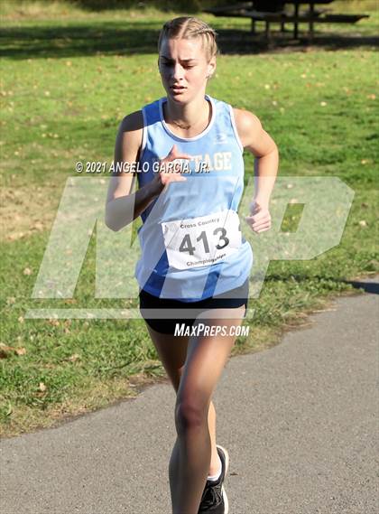 Thumbnail 3 in Bay Valley Athletic League Girls Cross Country Championship photogallery.