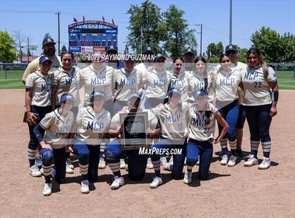 Thumbnail 1 in Mission Prep @ Orange Cove (2023 CIF CS Softball Championships-DIVISION 4) photogallery.