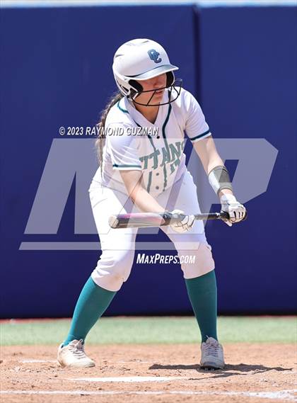 Thumbnail 3 in Mission Prep @ Orange Cove (2023 CIF CS Softball Championships-DIVISION 4) photogallery.