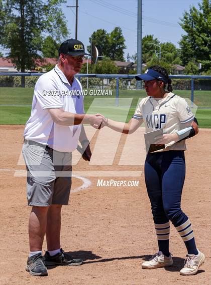 Thumbnail 3 in Mission Prep @ Orange Cove (2023 CIF CS Softball Championships-DIVISION 4) photogallery.