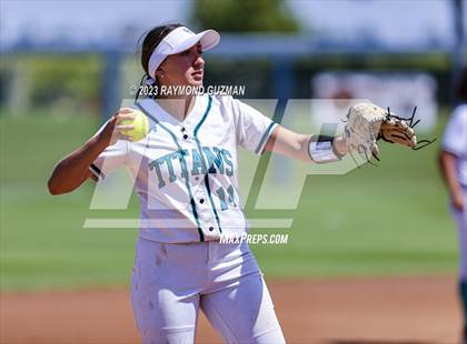 Thumbnail 1 in Mission Prep @ Orange Cove (2023 CIF CS Softball Championships-DIVISION 4) photogallery.