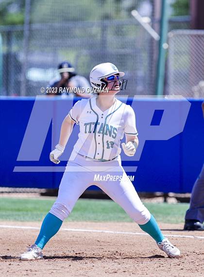 Thumbnail 3 in Mission Prep @ Orange Cove (2023 CIF CS Softball Championships-DIVISION 4) photogallery.