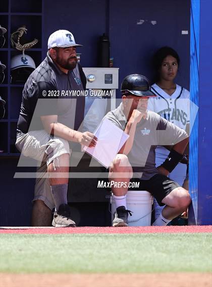 Thumbnail 3 in Mission Prep @ Orange Cove (2023 CIF CS Softball Championships-DIVISION 4) photogallery.