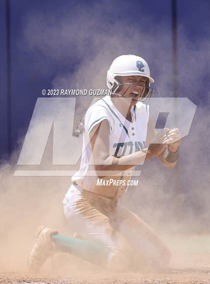 Thumbnail 1 in Mission Prep @ Orange Cove (2023 CIF CS Softball Championships-DIVISION 4) photogallery.
