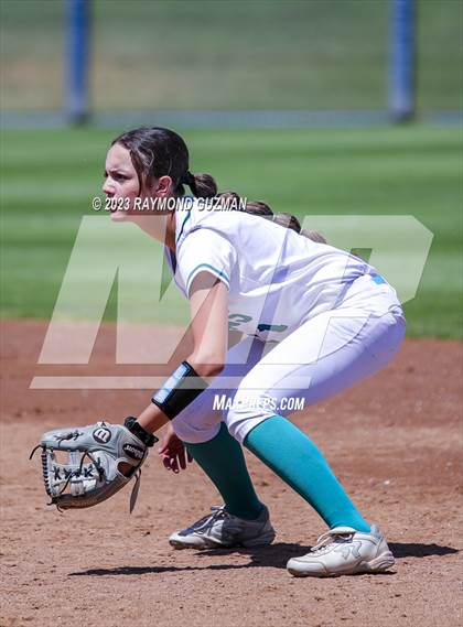 Thumbnail 2 in Mission Prep @ Orange Cove (2023 CIF CS Softball Championships-DIVISION 4) photogallery.