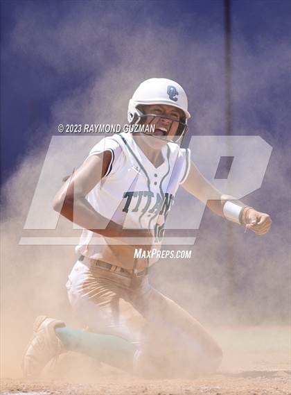 Thumbnail 2 in Mission Prep @ Orange Cove (2023 CIF CS Softball Championships-DIVISION 4) photogallery.