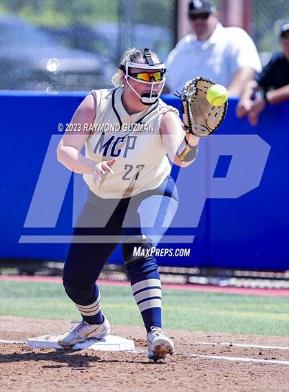 Thumbnail 2 in Mission Prep @ Orange Cove (2023 CIF CS Softball Championships-DIVISION 4) photogallery.