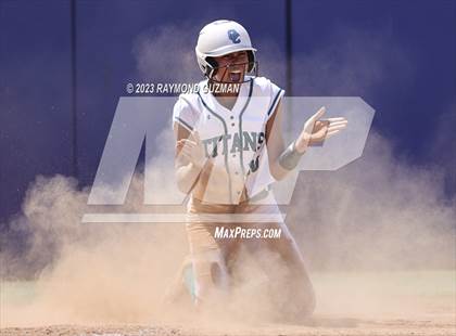 Thumbnail 1 in Mission Prep @ Orange Cove (2023 CIF CS Softball Championships-DIVISION 4) photogallery.