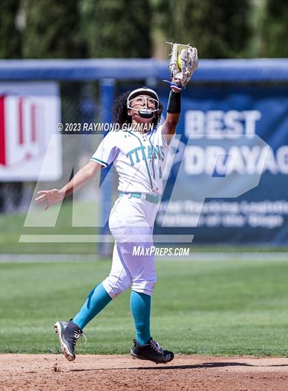 Thumbnail 2 in Mission Prep @ Orange Cove (2023 CIF CS Softball Championships-DIVISION 4) photogallery.