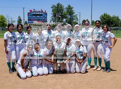 Thumbnail 2 in Mission Prep @ Orange Cove (2023 CIF CS Softball Championships-DIVISION 4) photogallery.