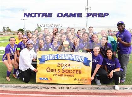 Thumbnail 2 in Notre Dame Prep vs. Campo Verde (AIA 5A Final - Awards) photogallery.